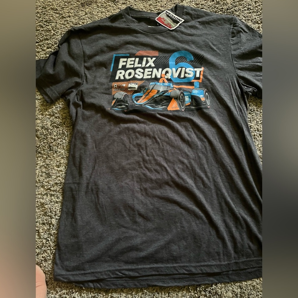 IndyCar Felix Rosenqvist Car  Graphic Tee Men's Size L NWT